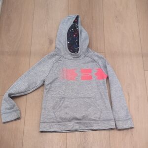 Under Armour Gray Hoodie with Pink Logo